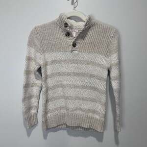 Cat & Jack Boys Striped Mock Neck Sweater with Sherpa Lining Size M (8/10)